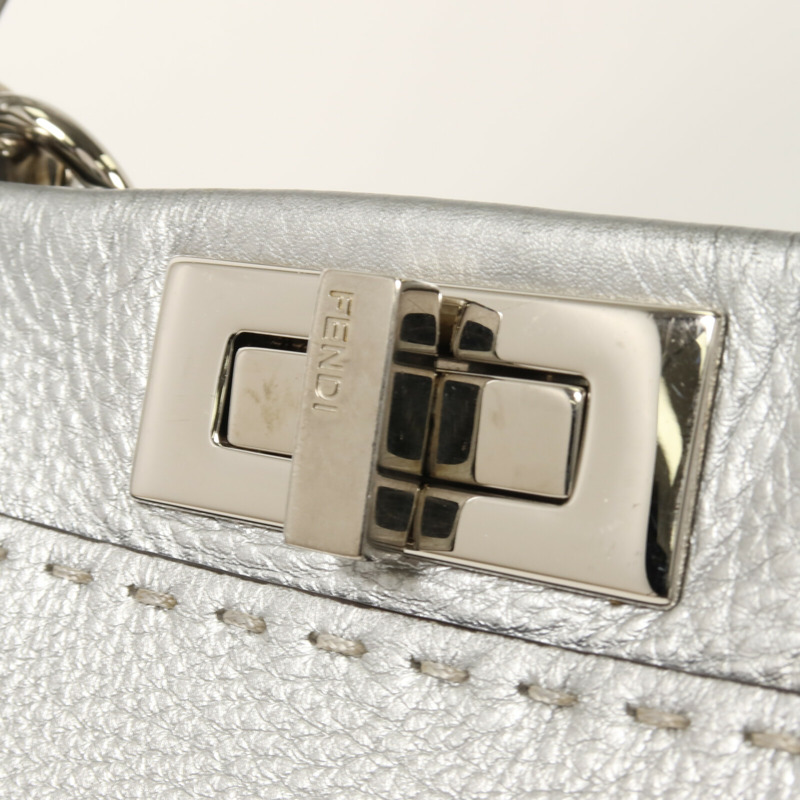 FENDI 牛皮皮革Peekaboo Medium手挽肩背兩用袋-9