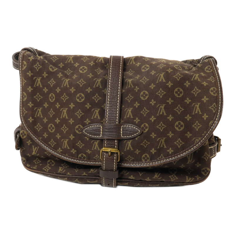 LOUIS VUITTON Monogram Mini Lin Saumur肩背袋-1