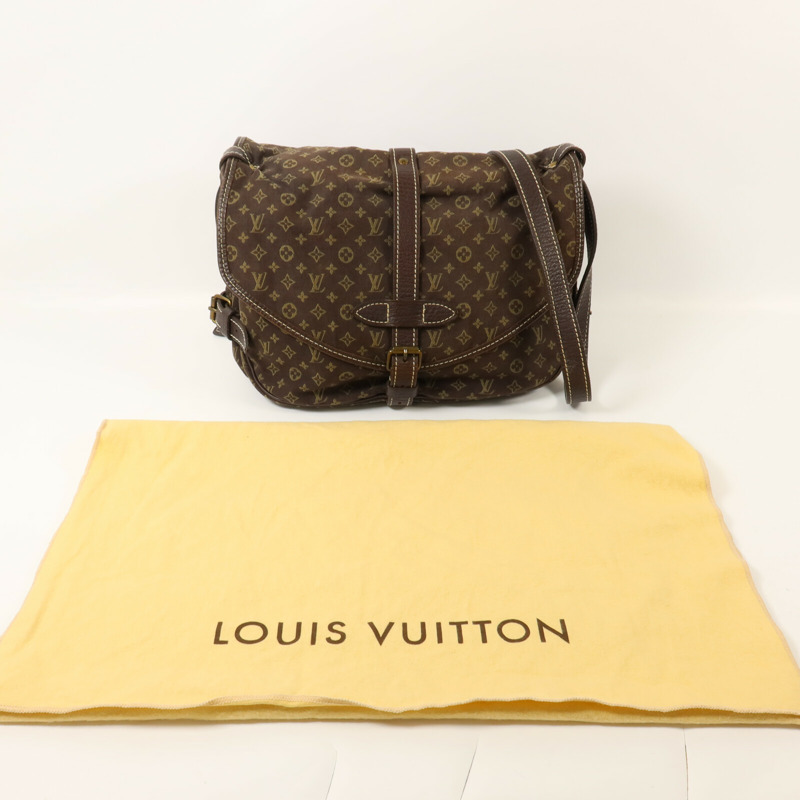 LOUIS VUITTON Monogram Mini Lin Saumur肩背袋-9
