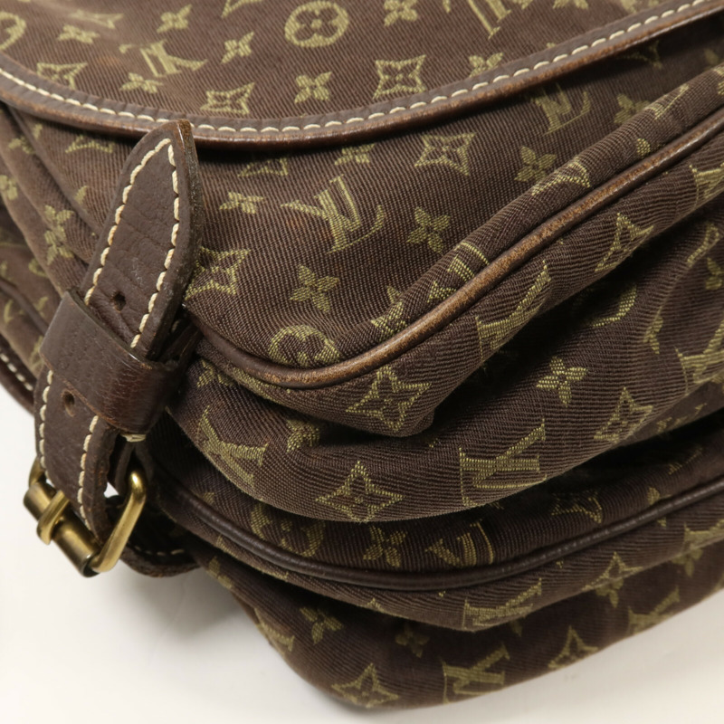 LOUIS VUITTON Monogram Mini Lin Saumur肩背袋-13