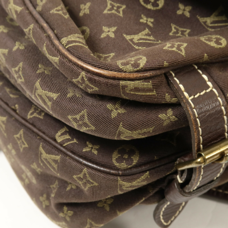 LOUIS VUITTON Monogram Mini Lin Saumur肩背袋-14