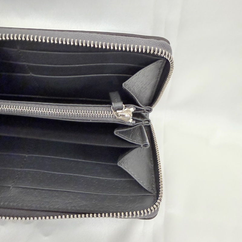 Gucci 男用灰PVC 霧銀釦12卡長夾-4