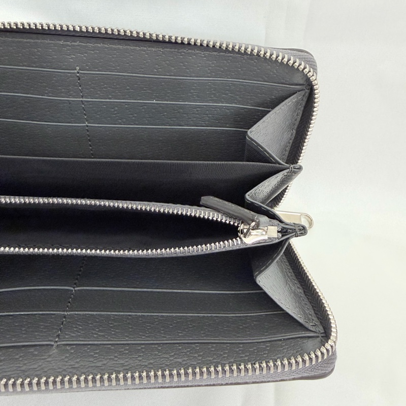 Gucci 男用灰PVC 霧銀釦12卡長夾-19