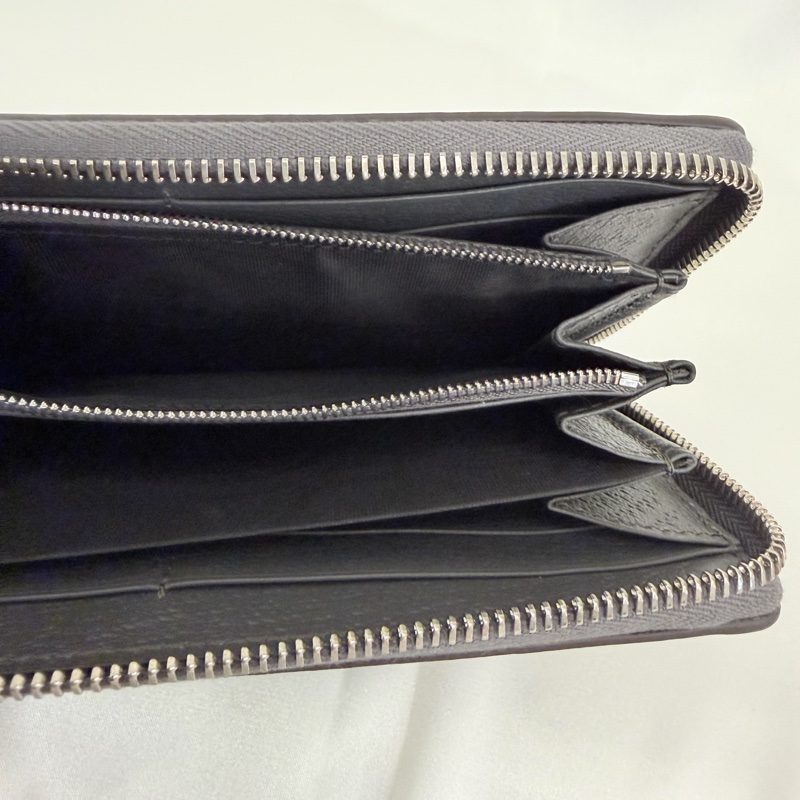 Gucci 男用灰PVC 霧銀釦12卡長夾-22