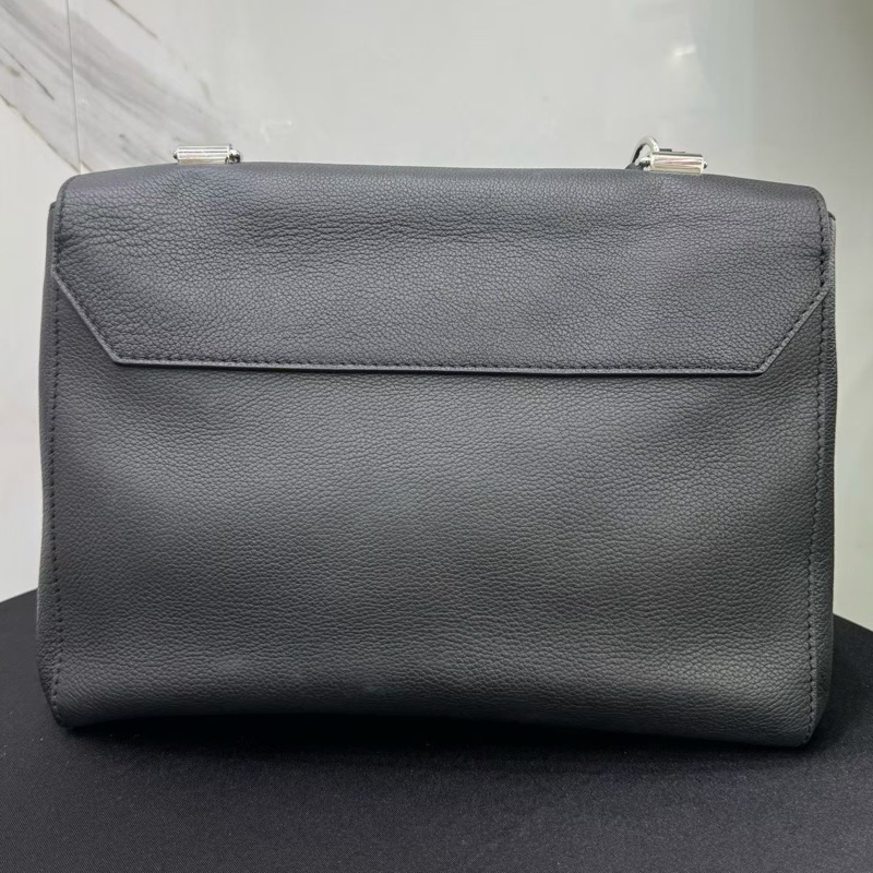 Louis Vuitton 路易威登 Lockme BB黑色牛皮鏈條單肩包 全粒面牛皮質感超絕 黑銀配色 尺寸28x10x21cm-1