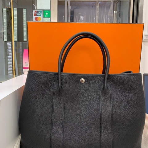 Hermes Garden Party 36 黑銀