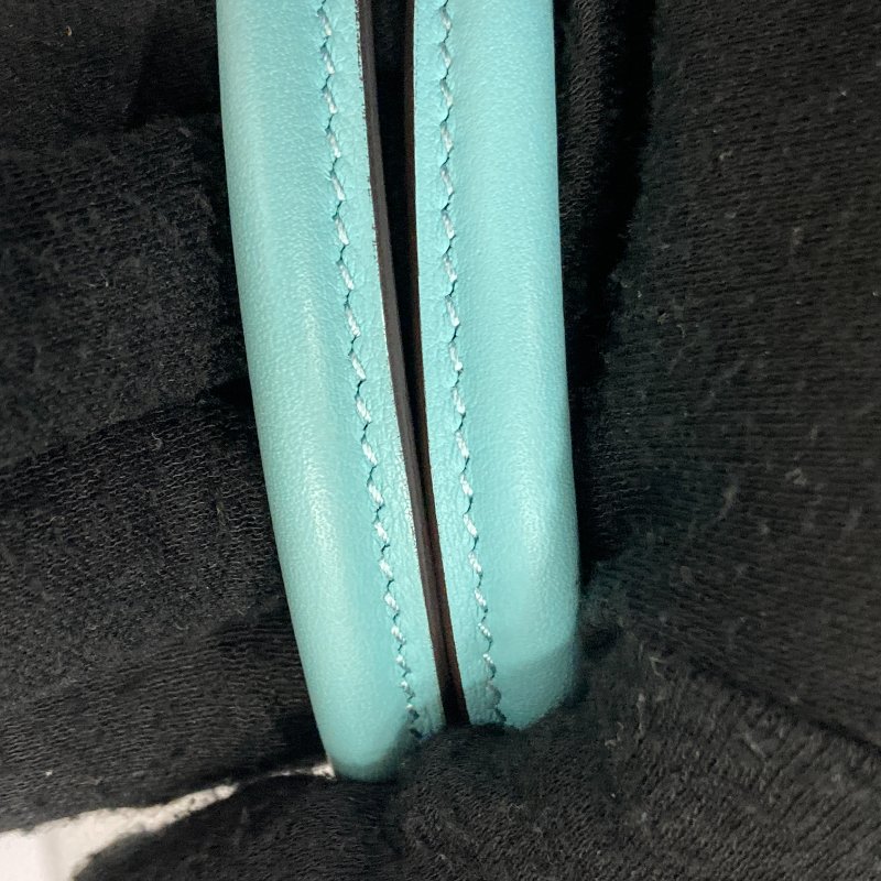 HERMES 愛馬仕 Bolide 27 手提包 小牛皮 淺藍色系 銀釦-13