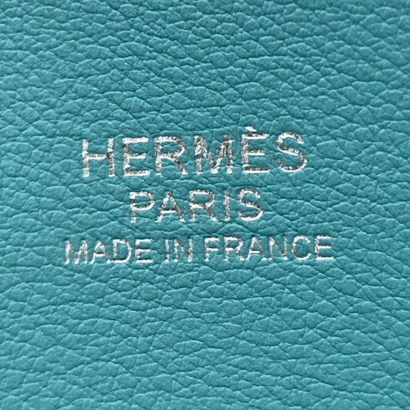 HERMES 愛馬仕 Bolide 27 手提包 小牛皮 淺藍色系 銀釦-15