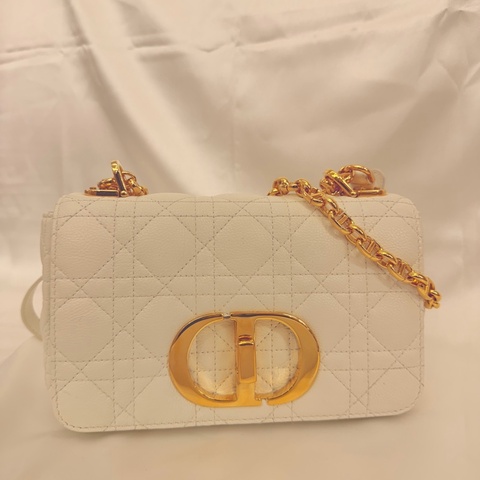 Dior 白牛皮Caro 小號斜肩背包