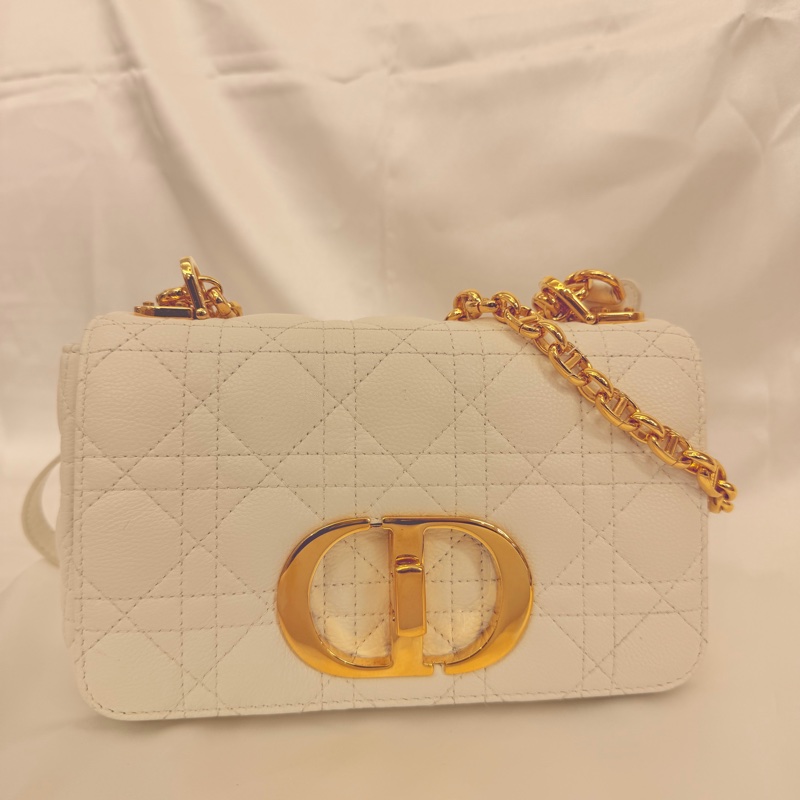 Dior 白牛皮Caro 小號斜肩背包-1