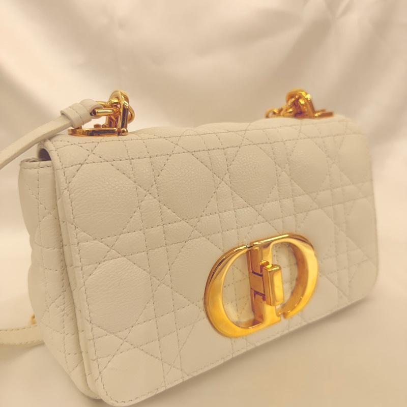 Dior 白牛皮Caro 小號斜肩背包-3