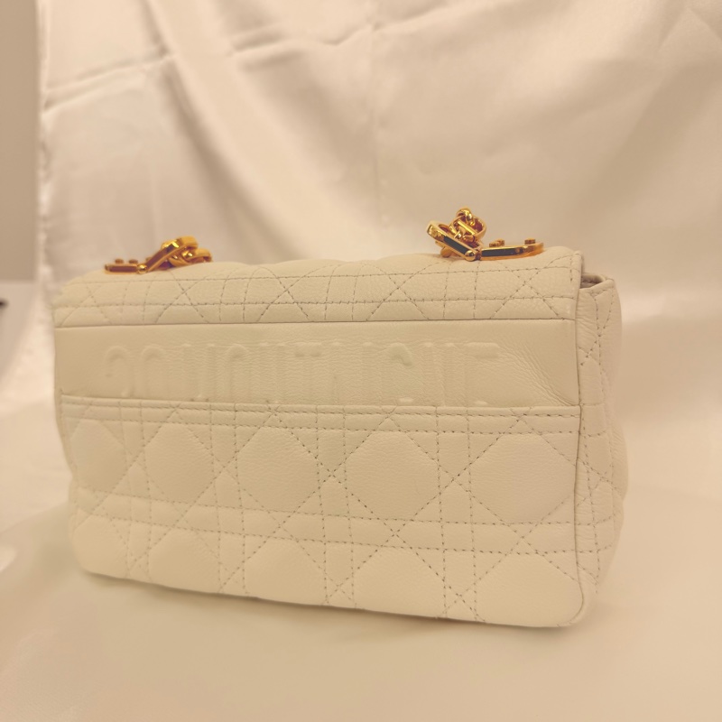 Dior 白牛皮Caro 小號斜肩背包-8