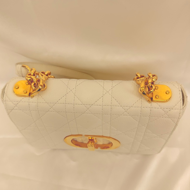 Dior 白牛皮Caro 小號斜肩背包-18
