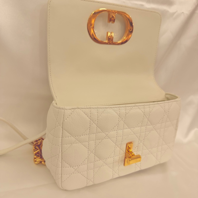 Dior 白牛皮Caro 小號斜肩背包-21