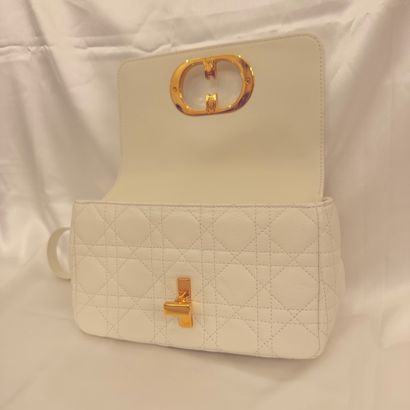 Dior 白牛皮Caro 小號斜肩背包-23