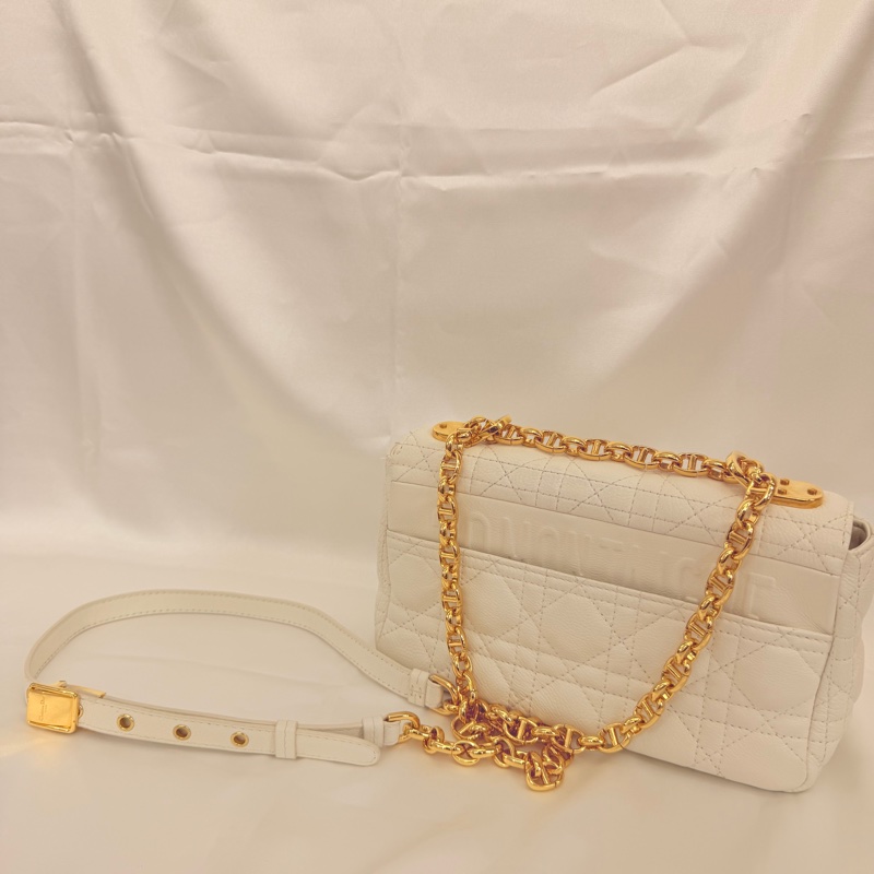 Dior 白牛皮Caro 小號斜肩背包-38
