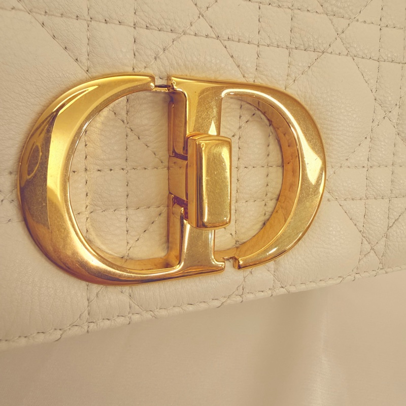 Dior 白牛皮Caro 小號斜肩背包-53