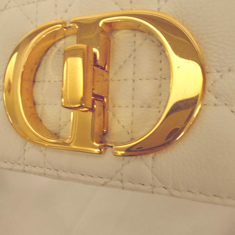 Dior 白牛皮Caro 小號斜肩背包-59