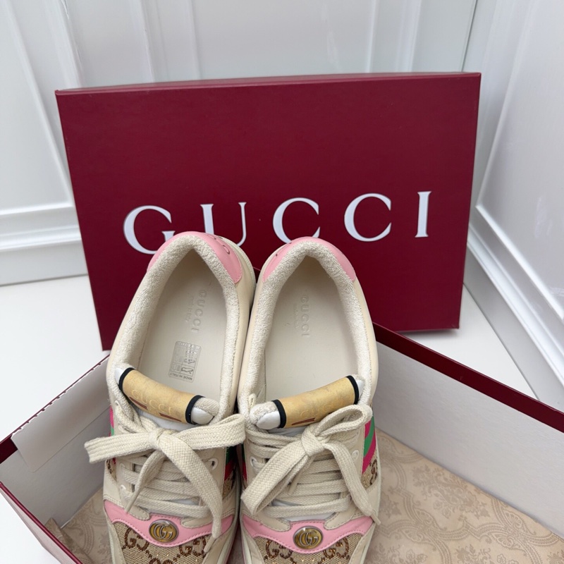 閒置古馳/Gucci 粉鑽做舊髒髒鞋,38碼-1