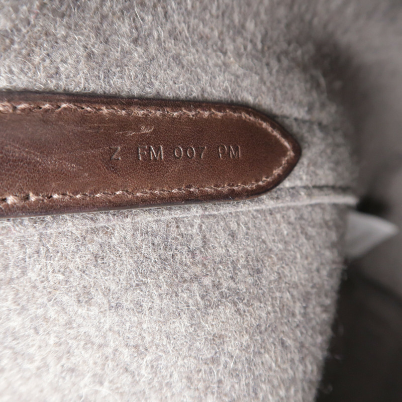 HERMES 帆布/羊毛Grooming bag肩背袋-7