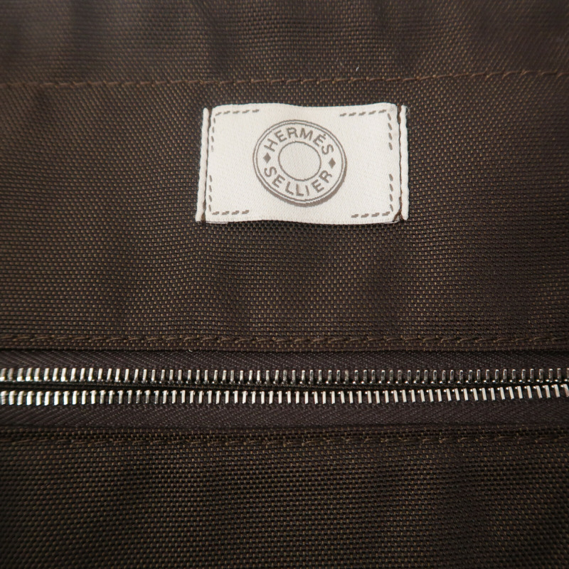 HERMES 帆布/羊毛Grooming bag肩背袋-8