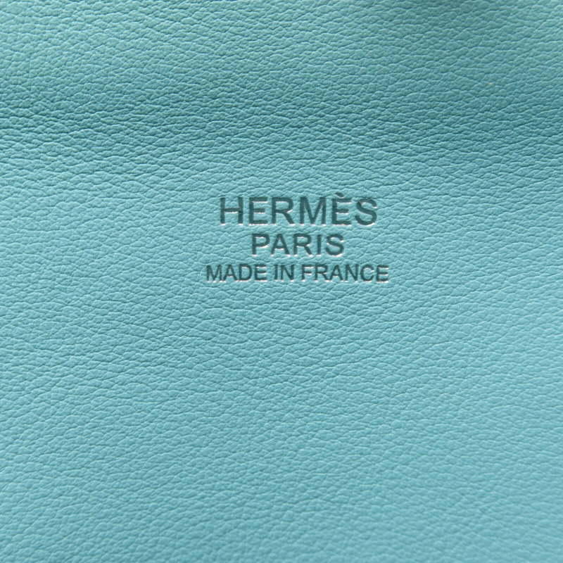 HERMES Swift皮革Tool Box 20手挽肩背兩用袋Bleu Atoll-5