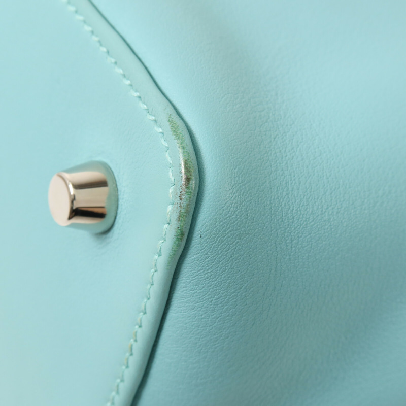 HERMES Swift皮革Tool Box 20手挽肩背兩用袋Bleu Atoll-13