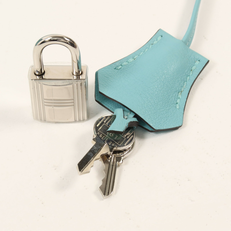HERMES Swift皮革Tool Box 20手挽肩背兩用袋Bleu Atoll-14