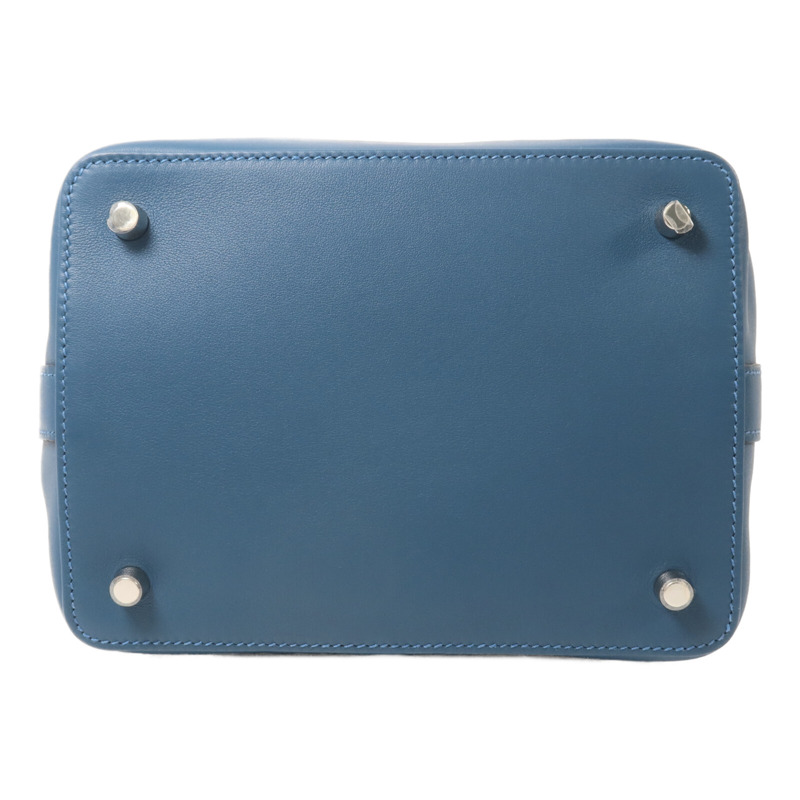 HERMES Swift皮革Tool Box 20手挽肩背兩用袋Bleu Thalassa-3