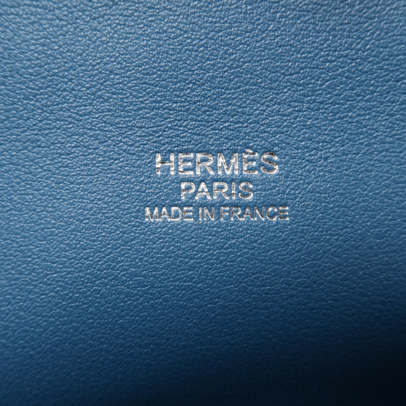 HERMES Swift皮革Tool Box 20手挽肩背兩用袋Bleu Thalassa-5