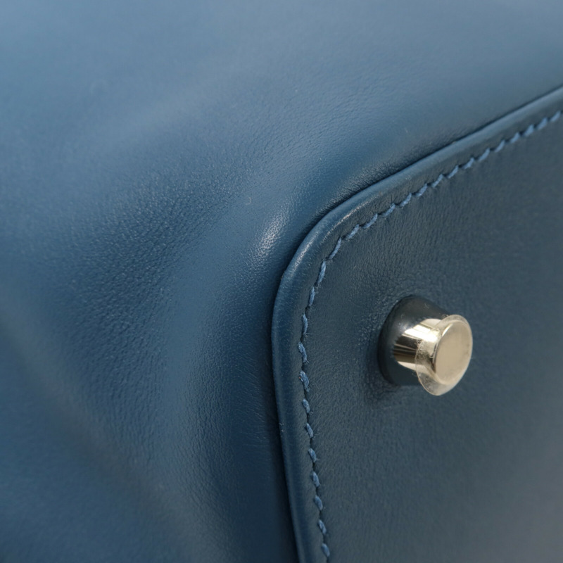 HERMES Swift皮革Tool Box 20手挽肩背兩用袋Bleu Thalassa-10