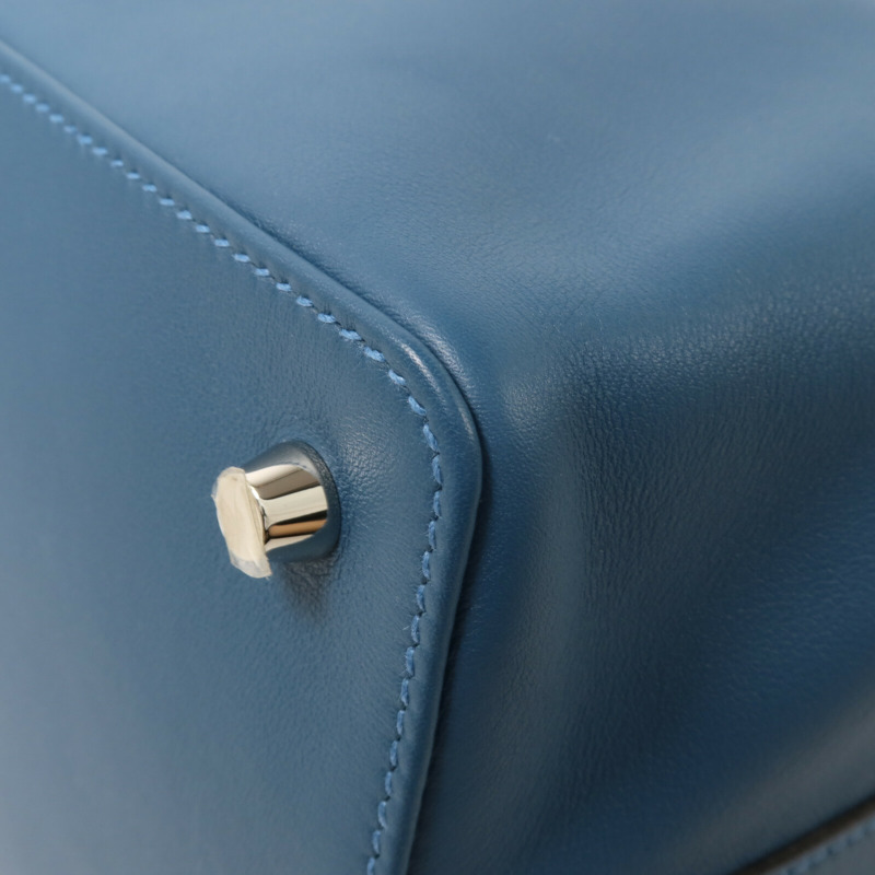 HERMES Swift皮革Tool Box 20手挽肩背兩用袋Bleu Thalassa-11