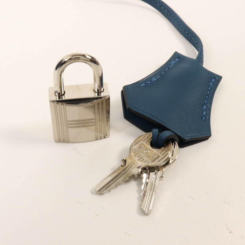 HERMES Swift皮革Tool Box 20手挽肩背兩用袋Bleu Thalassa-14