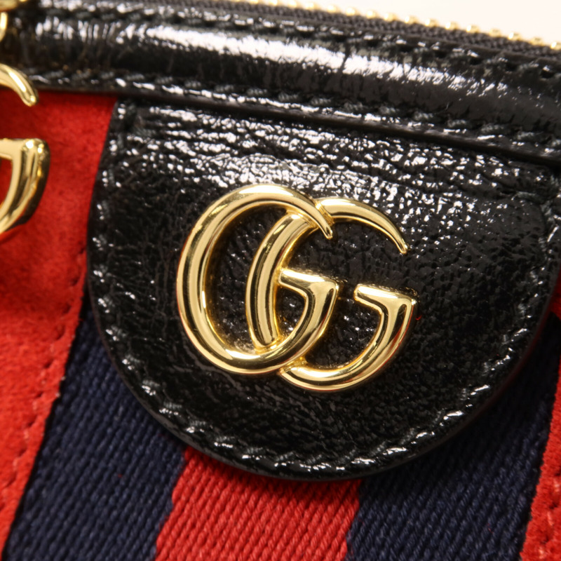 GUCCI 麂皮皮革/漆皮皮革Ophidia GG肩背袋-11