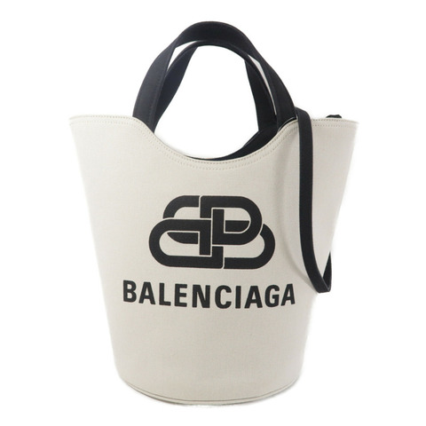BALENCIAGA 帆布Wave Tote Bag手挽肩背兩用袋