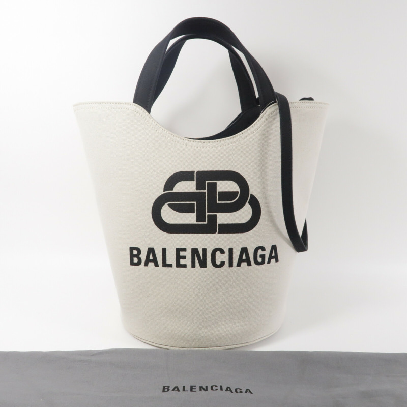 BALENCIAGA 帆布Wave Tote Bag手挽肩背兩用袋-9