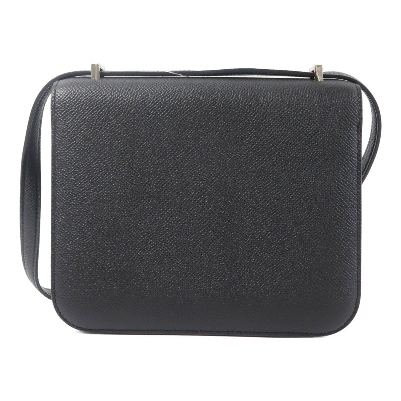 HERMES Epsom皮革Constance Mini肩背袋Noir-1
