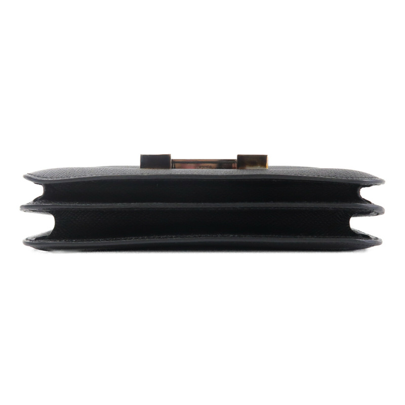 HERMES Epsom皮革Constance Mini肩背袋Noir-3