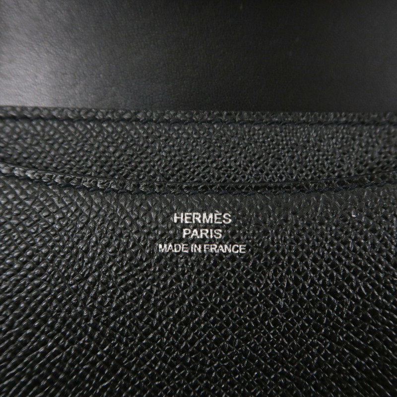 HERMES Epsom皮革Constance Mini肩背袋Noir-5