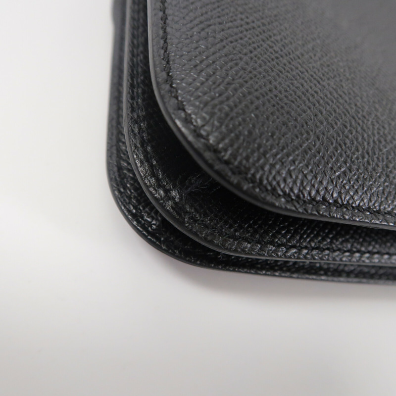 HERMES Epsom皮革Constance Mini肩背袋Noir-12