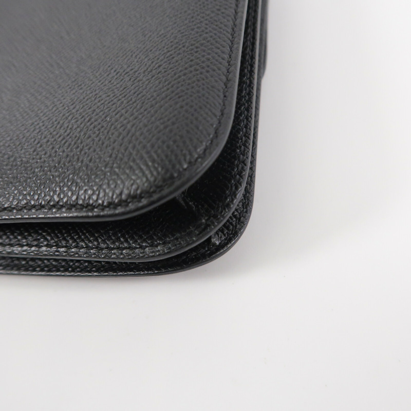 HERMES Epsom皮革Constance Mini肩背袋Noir-13