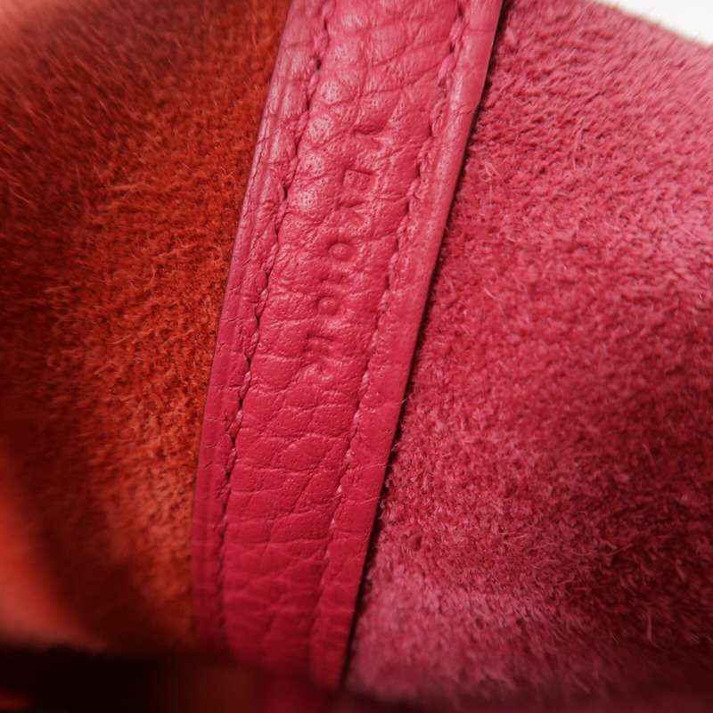 HERMES Clemence皮革Picotin PM手挽袋Rose Extreme-5