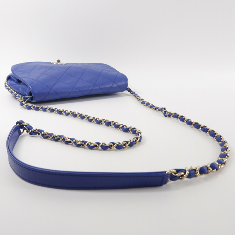 CHANEL 牛皮皮革Chain Shoulder Bag鏈帶肩背袋-8