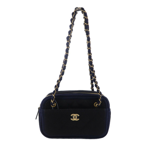 CHANEL 羊毛Camera Bag鏈帶肩背袋