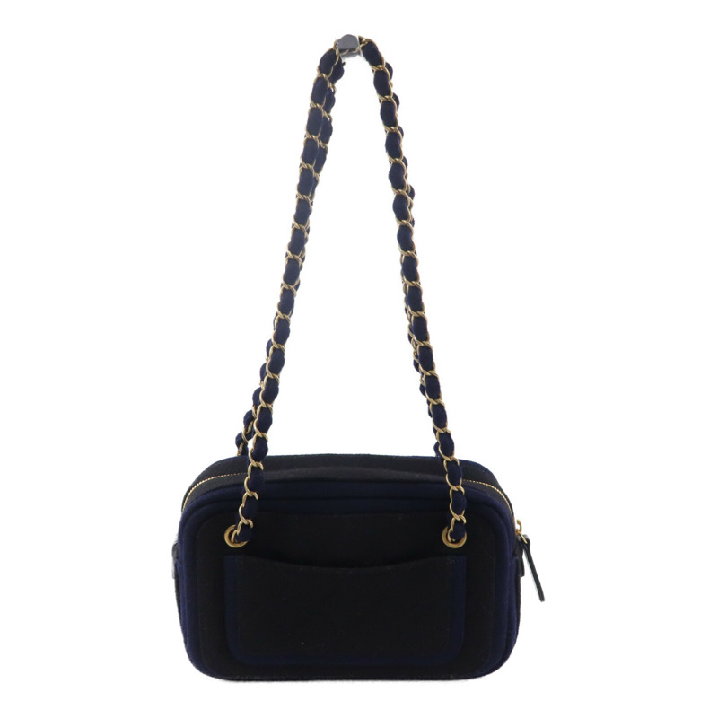 CHANEL 羊毛Camera Bag鏈帶肩背袋-1