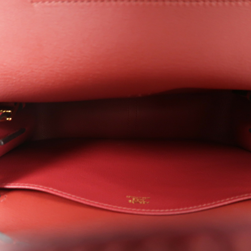 HERMES Evercolor皮革Halzan 25手挽肩背兩用袋Rough Grenal-4