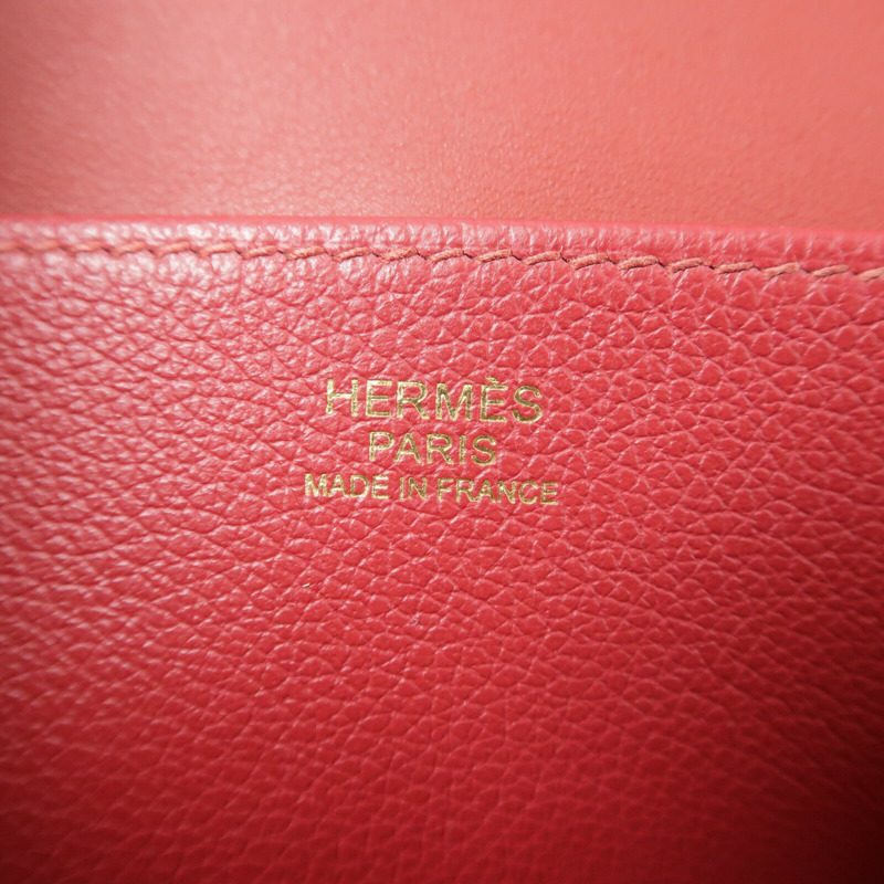 HERMES Evercolor皮革Halzan 25手挽肩背兩用袋Rough Grenal-5
