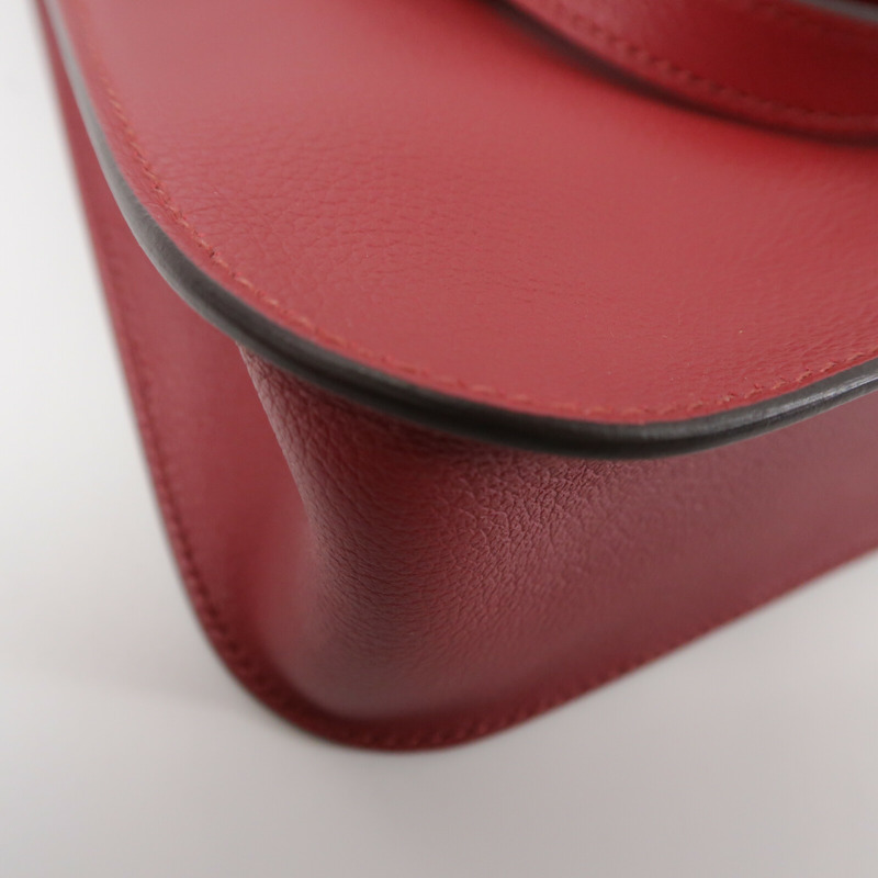 HERMES Evercolor皮革Halzan 25手挽肩背兩用袋Rough Grenal-9