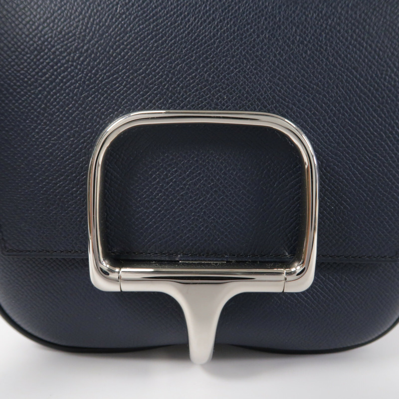 HERMES Epsom皮革Della Cavalleria Mini肩背袋Blue Nuit-6