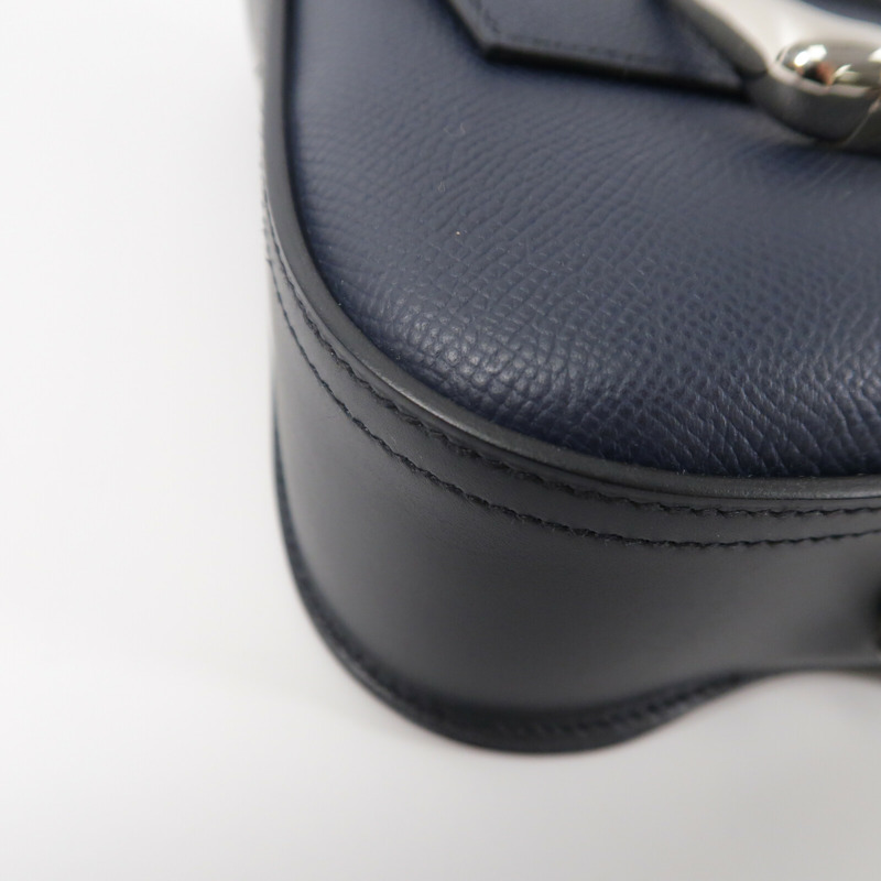 HERMES Epsom皮革Della Cavalleria Mini肩背袋Blue Nuit-11